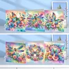(US Local)6PCS DIY Butterfly Flower Diamond Art Greeting Cards Congratulations Cards