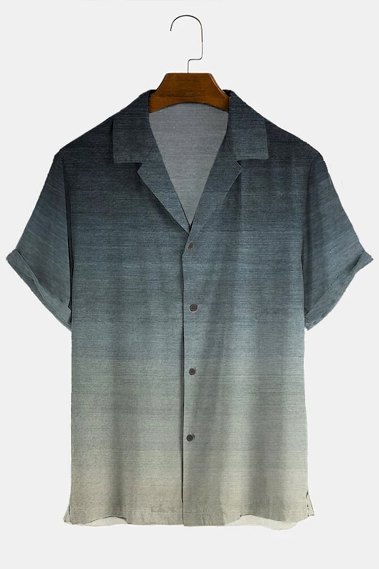 Dark Grey Gradient Short Sleeve Shirt