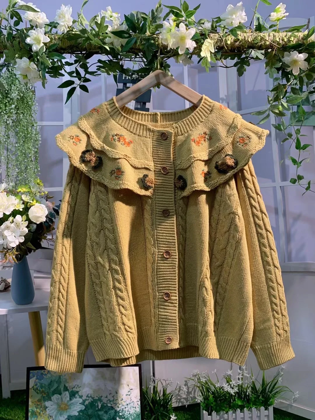 Chicfifth Sweater Women Winter Long Sleeve High Quality Autumn Vintage Top Knitted Cardigan