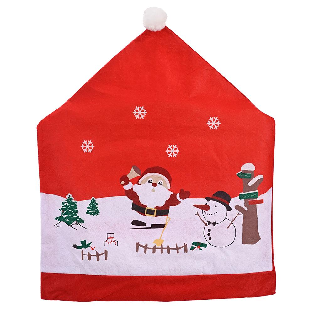 

8XChristmas Home Decor Chair Covers Snowman Chair Back Cover Seat Protector, 501 Original