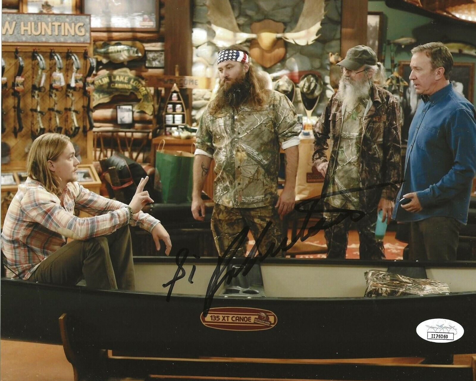 Si Robertson Duck Dynasty signed Last Man Standing 8x10 Photo Poster painting autographed JSA