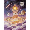 DIY Pearl Painting Lighthouse with Frame for Home Wall Decor(30x40cm)