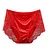 Bayuyun Women Panties Lace Flower Embroidery Female Briefs Mid Waist Elastic Soft Breathable Anti-septic Glossy Ice Silk Lady Underwear