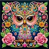 Diamond Painting-DIY Special Shaped Drill Rose Surrounded Mandala Owl with Frame(29x29cm)