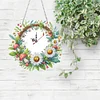 DIY Daisy Mushroom Diamond Clock Art Pendant Home Wall Decoration Crafts