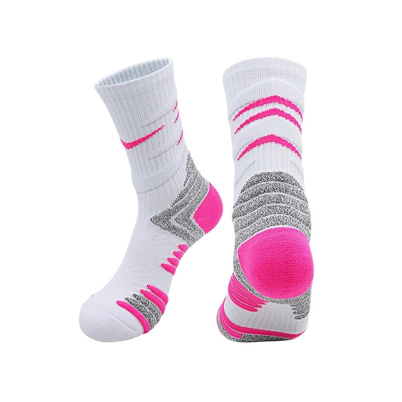 Elite Non-slip Basketball Stockings Practical Breathable Running Thickened Towel Bottom Mid-calf Socks Sweat-absorbent Sports Men And Women Socks