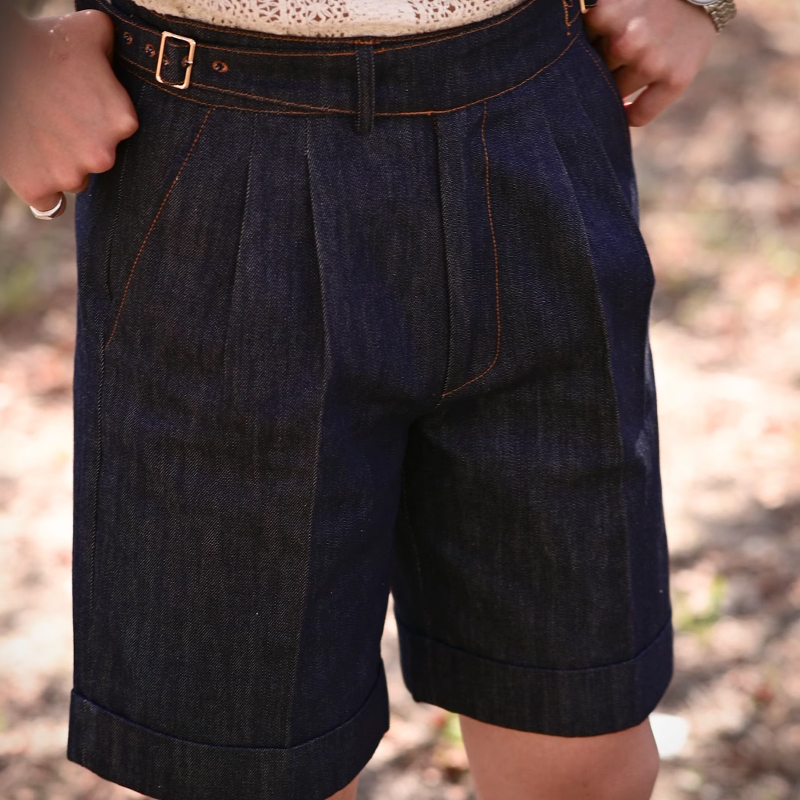 Men's Denim Straight Casual Gurga Loose Shorts