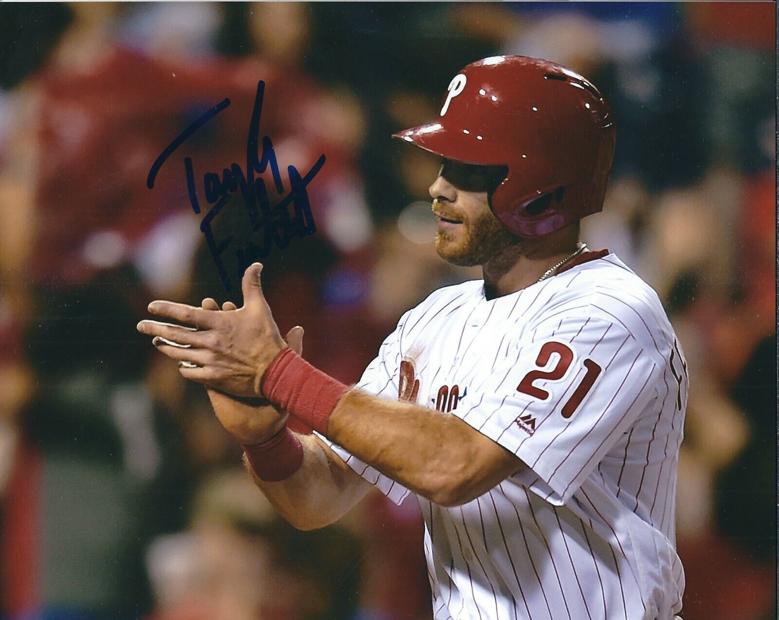 Autographed 8x10 TAYLOR FEATHERSTON Philadelphia Phillies Photo Poster painting - COA