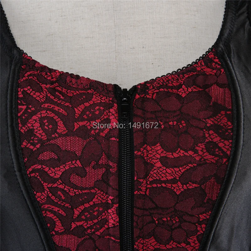 Billionm Sapubonva Corset Women Sexy Vest with Straps Lace up Overbust Cheap Flower Print Zip Brocade Gothic Halter Corsets Bustiers Tops