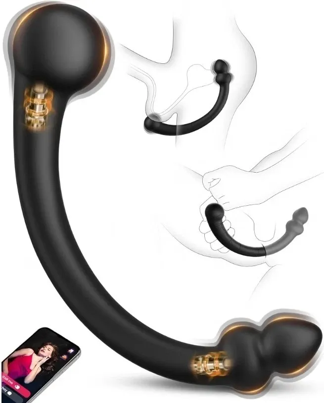 pornhint Pornhint BEISAR Vibrating Prostate Massager Stick Anal Hook - AI Dual-Ended Anal Plugs Vibrator