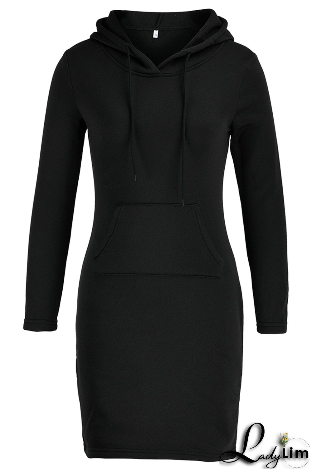 Red Fashion Casual Solid Patchwork Hooded Collar Long Sleeve Dresses