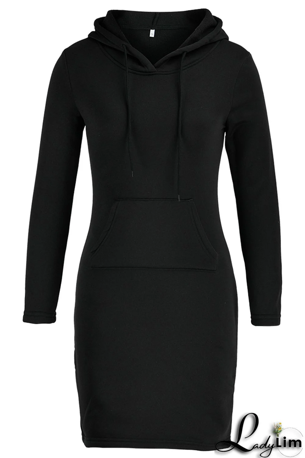 Red Fashion Casual Solid Patchwork Hooded Collar Long Sleeve Dresses