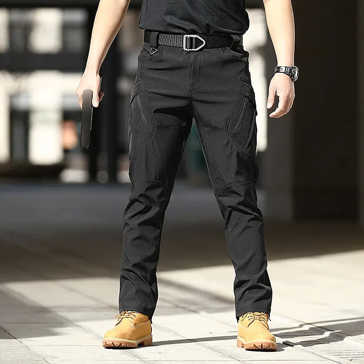 Men's Cargo Pants Tactical Trousers Classic Multi Pocket Straight Leg Solid Color Comfort