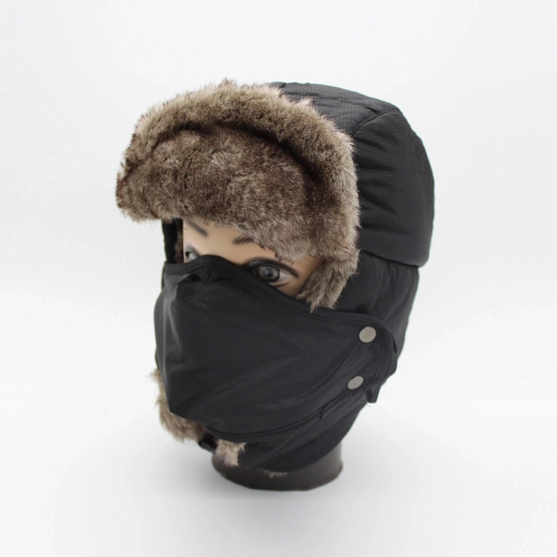 Winter Warm Lei Feng Hat Men’s And Women’s Outdoor Cycling Windproof Ear Protection Hat Northeast Ski Fleece-lined Thickened Cold-proof Hat