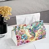 (25cm)Hummingbird PU DIY Diamond Painting Tissue Box for Beginners Adults Home