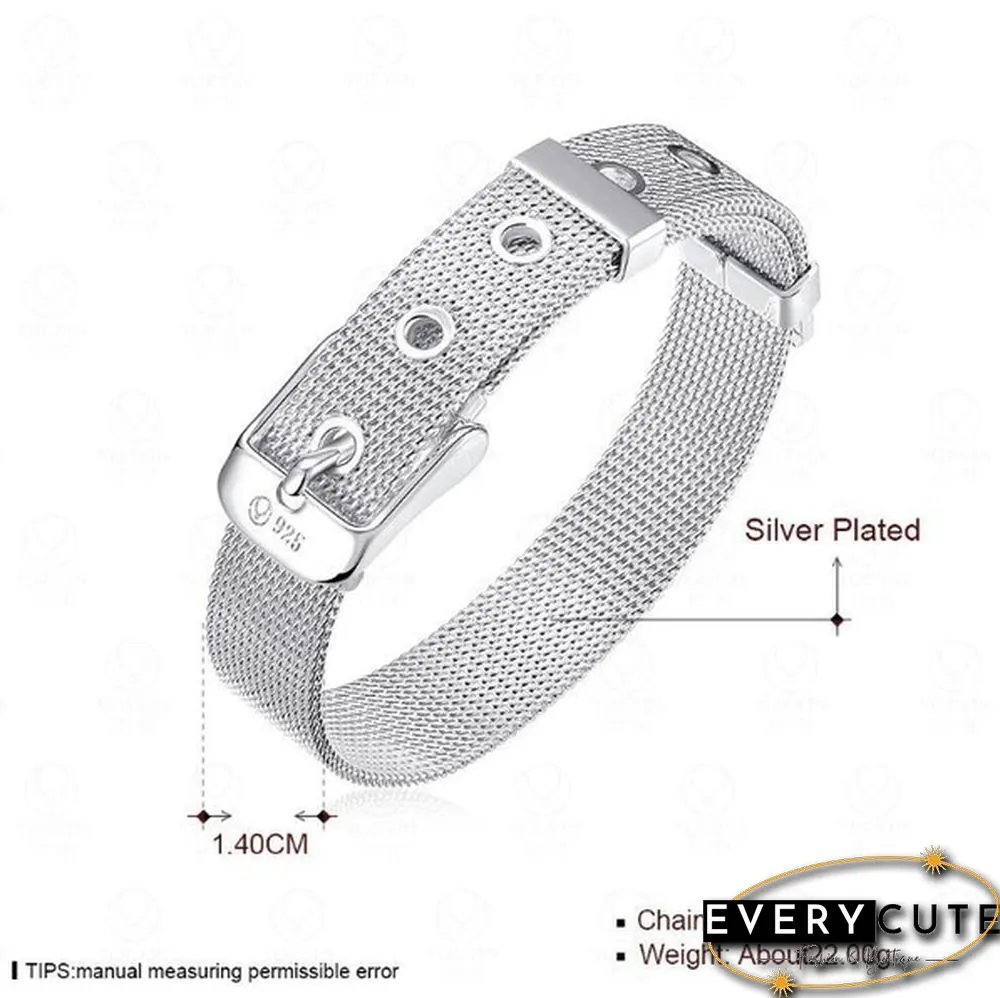 Fashion Jewelry 925 Sterling Silver Bangle Bracelets for Women
