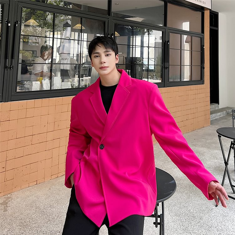Dawfashion-Candy Color Versatile Retro Leisure Blazer-Yamamoto Diablo Clothing