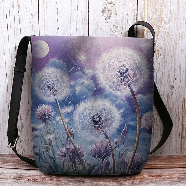 Style & Comfort for Mature Women Women's Dandelion Print Crossbody Bags Shoulder Bags