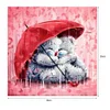 Umbrella  bear - round drill diamond painting - 30*30cm