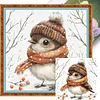 Winter Bird-11CT Stamped Cross Stitch Kit(40x40cm)