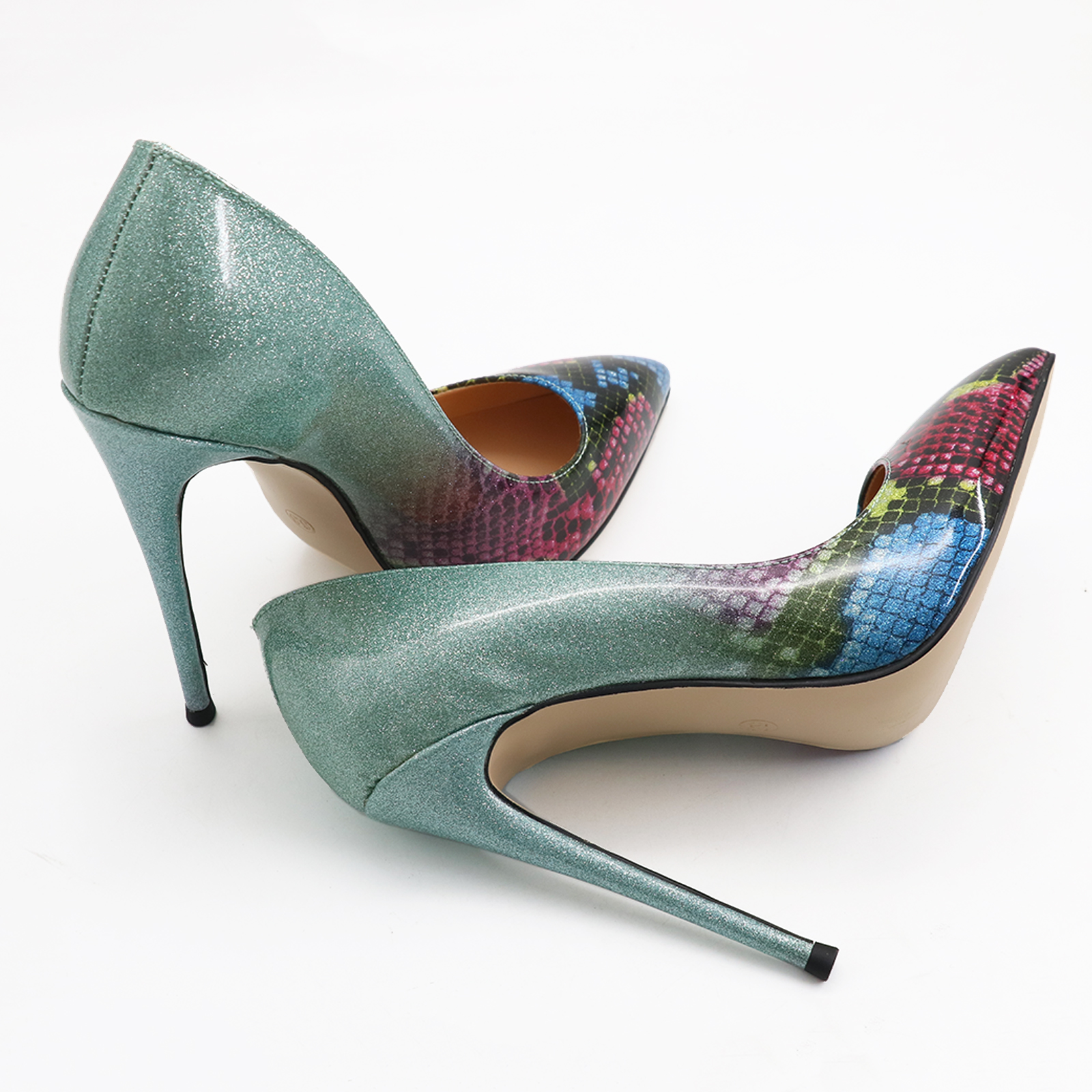 4.72" Mixcolor Fashion Heels Party Pumps-vocosishoes