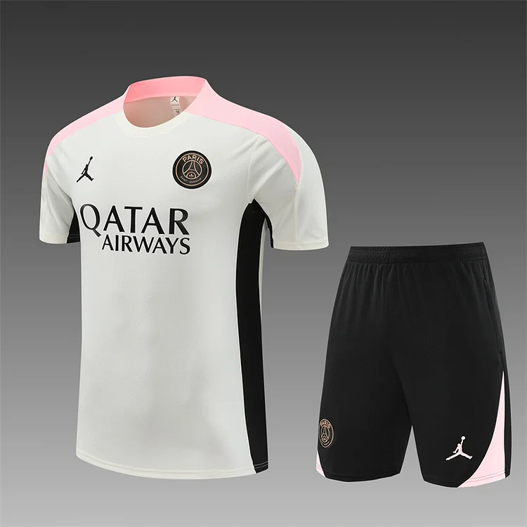 2024-25 Paris Jordan White Short Sleeve Training Jersey