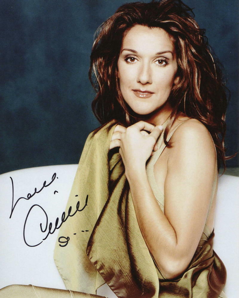 CELINE DION SIGNED AUTOGRAPH 8x10 Photo Poster painting - BEAUTIFUL, SEXY, MY HEART WILL GO ON