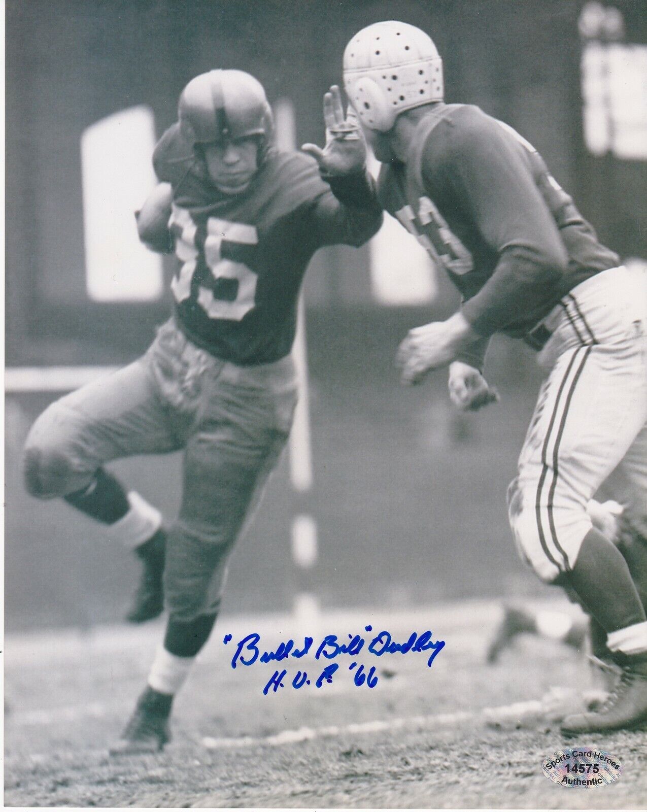 BULLET BILL DUDLEY PITTSBURGH STEELERS / WASHINGTON REDSKIN HOF 66 SIGNED 8x10