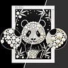 Diamond Painting-DIY Special Shaped Drill Pearl Painting Panda(30x40cm)