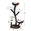 [US Local Warehouse] 59In Flower Shaped Cats Tree with Scratching Posts Unique Nest Jumping Platform Tower Dtachable Multi Level Pets Furniture for Large & Multi-Cat Homes