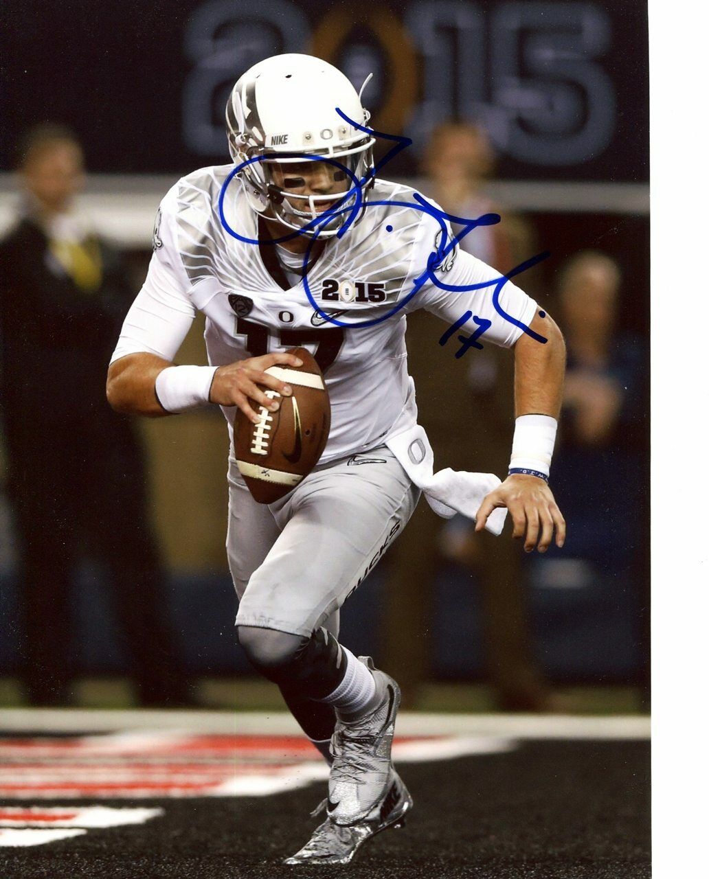 Jeff Lockie Oregon Ducks Autographed Signed 7.5x10 8x10 Photo Poster painting CFS Holo COA