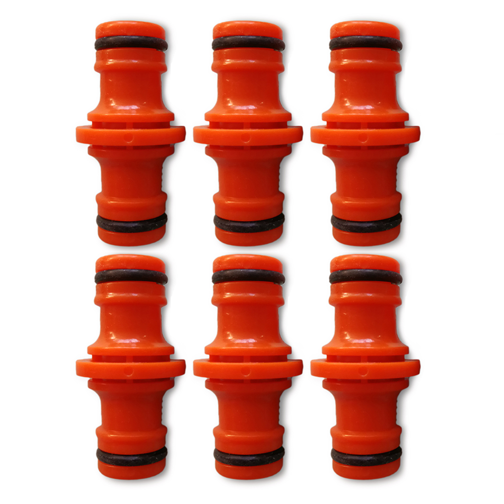 

6pcs Garden Irrigation Hose Connector Hose Pipe Connection Adapter, Orange, 501 Original