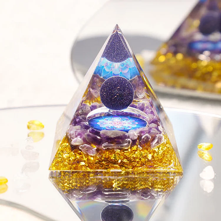 Dream Amethyst Sphere Healing Orgone Pyramid