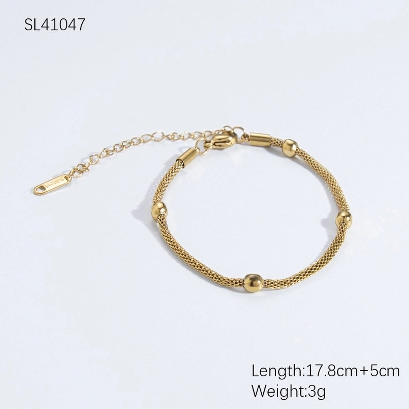 Elegant Lady Streetwear Geometric 304 Stainless Steel Stainless Steel Bracelets In Bulk