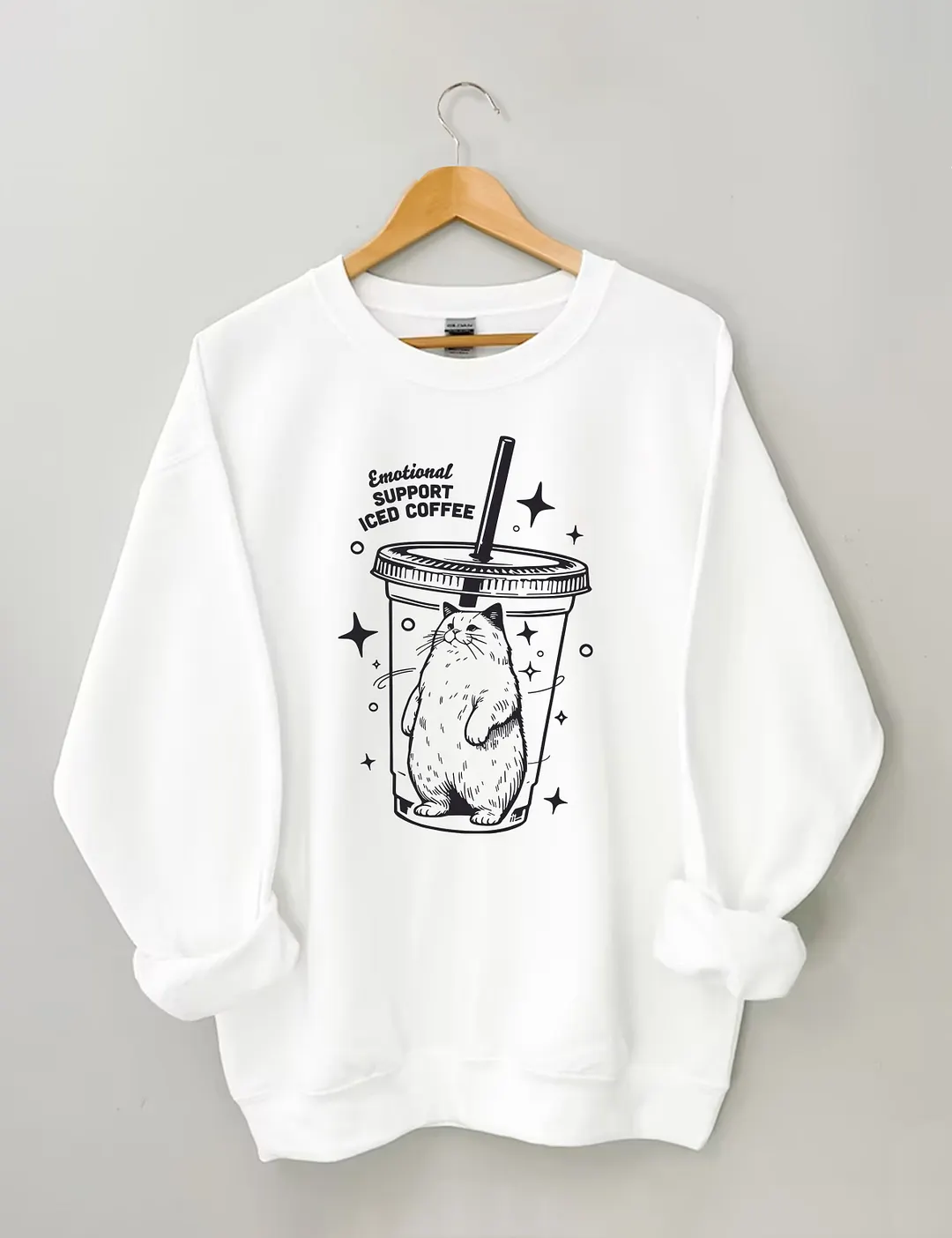 Emotional Support Iced Coffee Sweatshirt