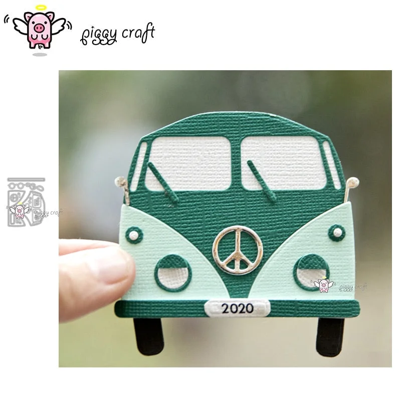 Piggy Craft metal cutting dies cut die mold New Bus car decoration Scrapbook paper craft knife mould blade punch stencils dies