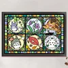 (Big Size)Window Style Totoro and Friends - 11CT Stamped Cross Stitch - 60*40cm