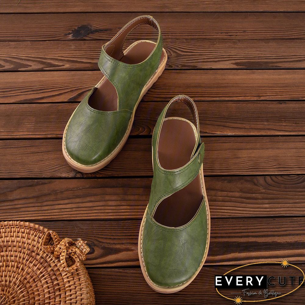 Vintage Flat Heel Magic Tape Loafers