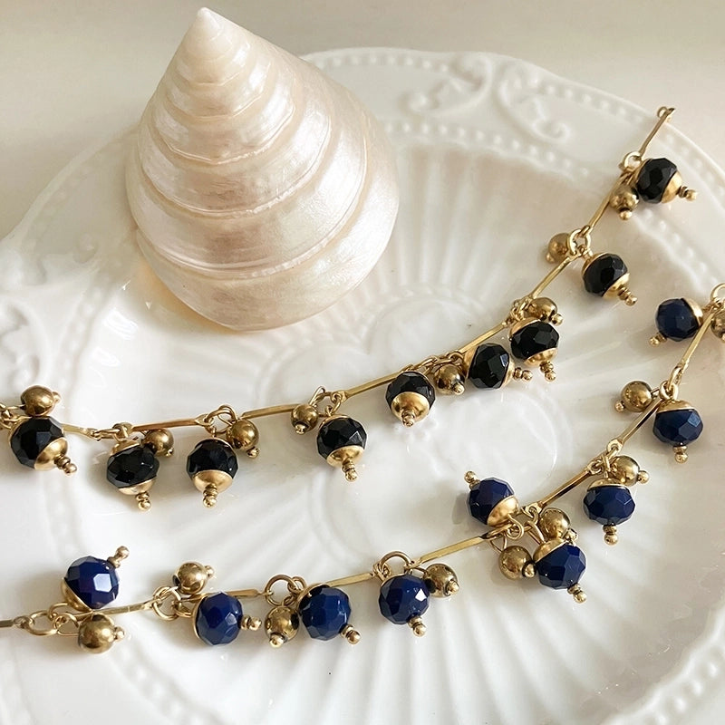 Elegant Streetwear Round 14K Gold Plated 304 Stainless Steel Artificial Crystal Bracelets