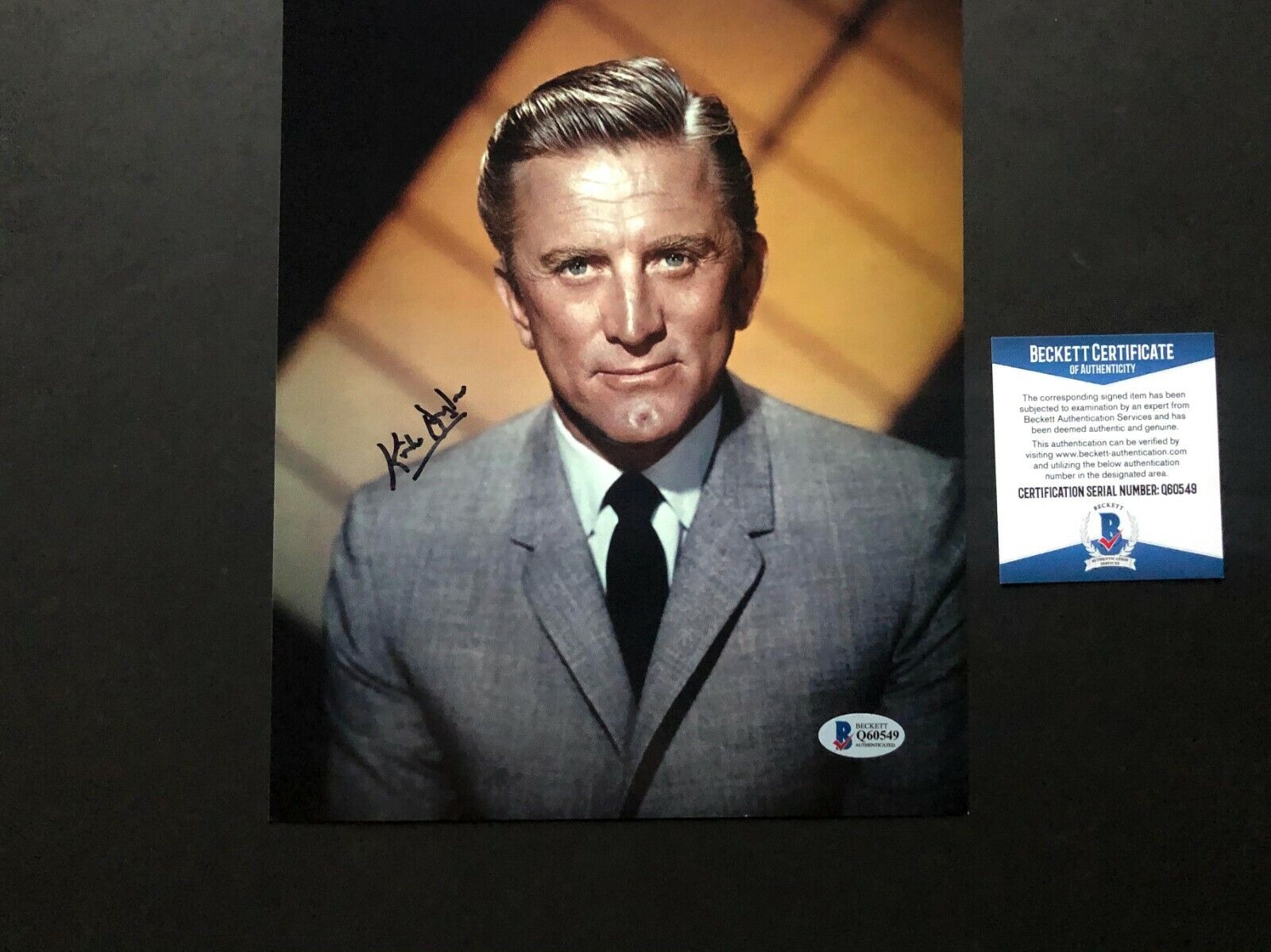 Kirk Douglas Rare! signed autographed classic 8x10 Photo Poster painting Beckett BAS coa