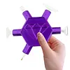 3D Printed Hexagonal Diamond Painting Pen with 5 Replacement Tips Diamond Painting Art Drill Bead Dot Pen Kit for Adults Beginners (Purple)