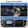 2 in 1 Wireless CarPlay Android Auto Adapter Plug & Play for Factory Wired Cars