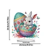 (US Only)2D Flat Easter Egg Bunny DIY Double-Sided Diamond Painting Desktop Decorations