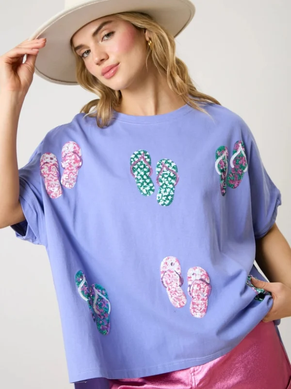 Personality Sequin Loose T-Shirt