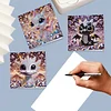 6PCS Diamond Painting Dinosaur Greeting Cards Postcards with Envelopes