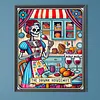 Tragen eines Rockskeletts Komplett-DIY-5D-Runden-Drill Edelsteinkunst-Diamant-Mal-Kits f&uuml;r Erwachsene/Anf&auml;nger Geschenkidee Wohnheimdekoration Diamant