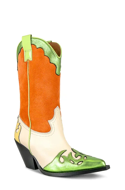 Leather Cowboy Ankle Boots Women Wedge Snake Print Western Cowgirl Boot Female