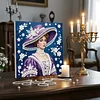 uk.everydayedeals DIY Pearl Painting With Frame - Handmade Self-Adhesive Pearls - Lady(25*25cm)