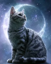 Starlight Cat - Diamond Painting
