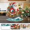 (US Local)Santa Claus & Boat DIY Table Top Diamond Painting Ornament Kits